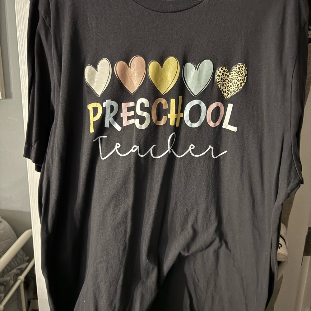 Black Preschool Teacher Kids Shirt